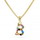 Pan Jewelry - Bokstavsmykke med zirkonia thumbnail