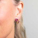 Pan Jewelry - Øredobber i sølv med rosa zirkonia by Janne Formoe thumbnail