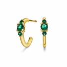 Pan Jewelry - Rio Radiance øredobber i forgylt sølv med grønn zirkonia thumbnail