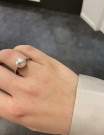 Strømmen Trend - Ring i hvitt gull med ferskvannsperle og dia 0,15ct thumbnail