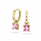 Pan Jewelry - Øredobber i sølv med rosa zirkonia thumbnail