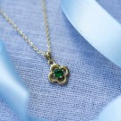 Prins & Prinsesse - Smykke i sølv med grønn zirkonia thumbnail
