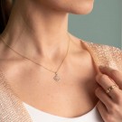 Pan Jewelry - Smykke i gull med zirkonia, blomst thumbnail