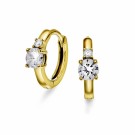 Pan Jewelry - Øreringer i forgylt sølv med zirkonia thumbnail