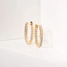 Sif Jakobs - Ellisse Piccolo Øreringer i sølv med hvite zirkonia, 18k gullbelagt thumbnail
