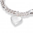 Pia & Per - ID-armbånd i sølv, Hvitt hjerte thumbnail