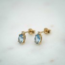 Pan Jewelry - Øredobber i gull med blå spinell thumbnail