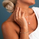 Pan Jewelry - Armbånd i forgylt sølv med ferskvannsperle thumbnail