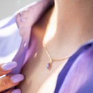 Pan Jewelry - Smykke i gull med lilla zirkonia thumbnail