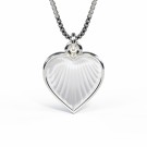 Pia & Per - Halskjede i sølv, Hvitt hjerte 14mm thumbnail