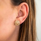 Pan Jewelry - Øredobber i forgylt sølv med zirkonia thumbnail