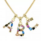 Pan Jewelry - Bokstavsmykke med zirkonia thumbnail