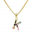 Pan Jewelry - Bokstavsmykke med zirkonia thumbnail