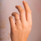 Pan Jewelry - Ring i gull med zirkonia thumbnail