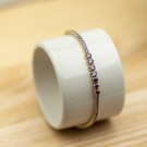 Pan Jewelry - Armbånd i forgylt sølv med lilla zirkonia thumbnail