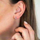 Pan Jewelry - Øredobber i gull med blå spinell thumbnail