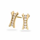 Pan Jewelry - Øredobber i gull med zirkonia thumbnail