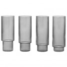 Ferm Living - Ripple Long Drink Glasses 4 stk, Smoked grey thumbnail