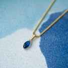 Pan Jewelry - Smykke i gull med blå zirkonia thumbnail
