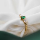 Gulldia - Ring i sølv med hvit og grønn zirkonia thumbnail