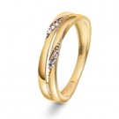 Pan Jewelry - Ring i gull med zirkonia thumbnail