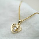 Pan Jewelry - Smykke i forgylt sølv med zirkonia hjerte thumbnail
