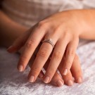 Pan Jewelry - Modena Ring i sølv med perle og zirkonia, 2 stk thumbnail