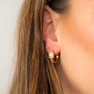 Pan Jewelry - Øredobber i forgylt sølv med zirkonia thumbnail