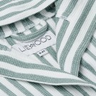 Liewood - Gray Badekåpe med hette, Stripes Peppermint/White thumbnail