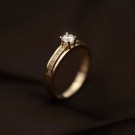 Pan Jewelry - Ring i gull med zirkonia thumbnail