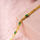 Pan Jewelry - Armbånd i sølv med grønn zirkonia by Janne Formoe thumbnail