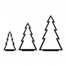 Felius Design - Juletrær på fot 3 stk, Svart thumbnail