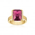 Sif Jakobs - Roccanova X-Grande Ring i sølv med rosa zirkonia, 18k gullbelagt thumbnail