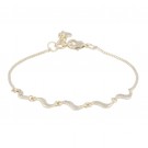 Snö of Sweden - Line Pearl Armbånd i forgylt messing thumbnail