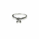 EC - Enstens diamantring i hvitt gull, 0,10ct thumbnail