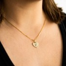 Pan Jewelry - Hjerte Smykke i forgylt sølv med zirkonia thumbnail