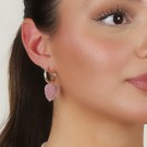 Snö of Sweden - Sugar Hearts Øredobber i forgylt messing, Rosa thumbnail