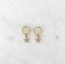 Dark Department - Star Hoop Crystal Gold thumbnail