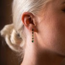 Pan Jewelry - Viva Vegas Øredobber i forgylt sølv med grønn zirkonia thumbnail