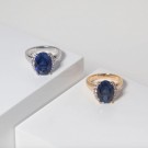 Sif Jakobs - Ellisse Grande Ring i sølv med blå zirkonia thumbnail
