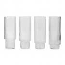 Ferm Living -  Ripple Long Drink Glasses 4 stk, Clear thumbnail