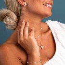 Pan Jewelry - Smykkesett i sølv med zirkonia og perlemor thumbnail