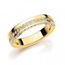 GD Forever - Giftering i gult gull med dia. 0,40ct WSI, 4mm thumbnail