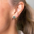 Pan Jewelry - Øredobber i sølv med grønn zirkonia by Janne Formoe thumbnail