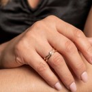 Pan Jewelry - Ring i forgylt sølv med zirkonia thumbnail