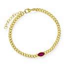 Pan Jewelry - Rio Radiance Armbånd i forgylt sølv med rosa zirkonia thumbnail