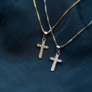 Pan Jewelry - Kors smykke i forgylt sølv med zirkonia thumbnail