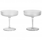 Ferm Living - Ripple Champagne glass 2 stk, Clear thumbnail