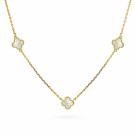 Pan Jewelry - Kløver Smykke i forgylt sølv med perlemor thumbnail