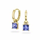 Pan Jewelry - Øredobber i sølv med blå zirkonia thumbnail